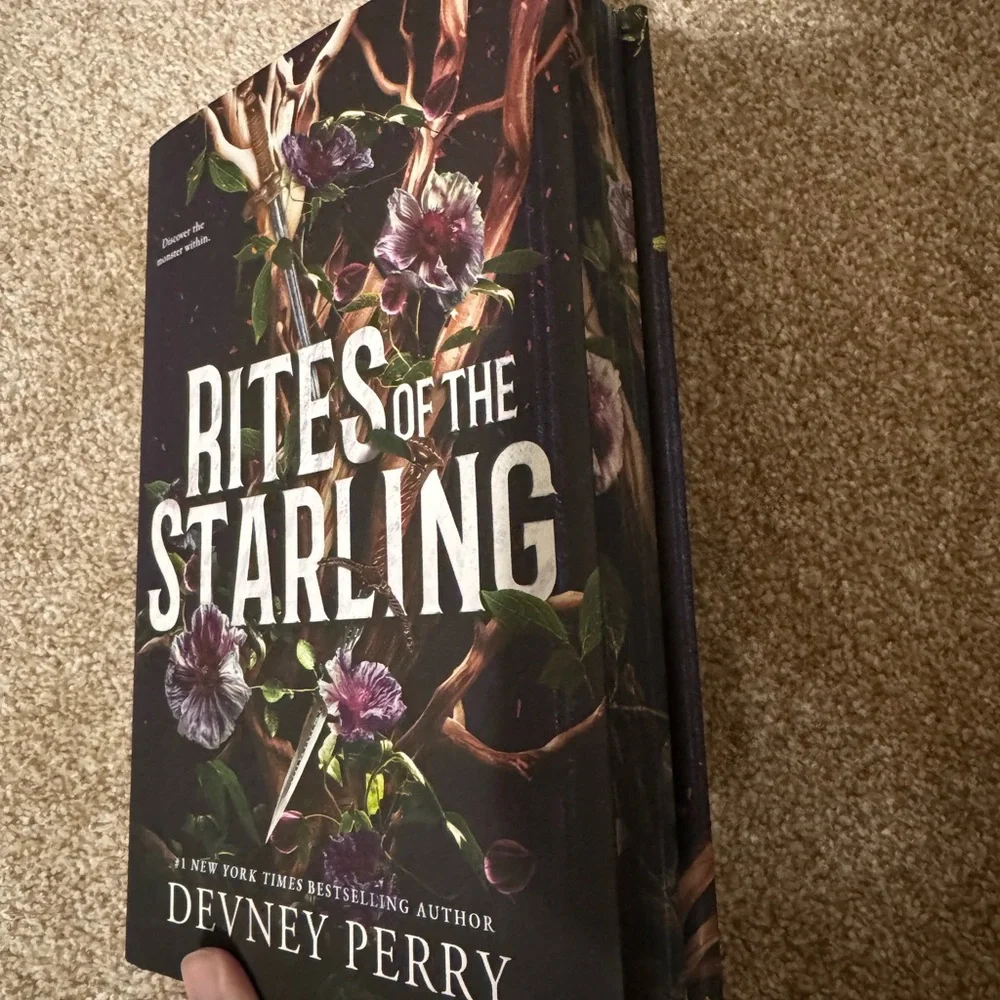 Rites of the Starling by Devney Perry - Dark Floral Hardcover - Picture 1 of 3